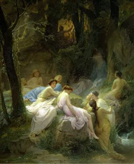Shoulder Prints: Nymphs Listening to the Songs of Orpheus, 1853. Creator: Charles Jalabert