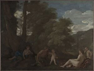 Nicolas Poussin Gallery: Nymphs and a Satyr (Amor Vincit Omnia), c. 1625-1627. Creator: Nicolas Poussin (French, 1594-1665)
