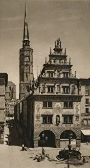 Silesia Prints: Nysa, Silesia, Poland (Schlesien) - Treasury and Town Hall tower