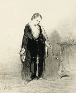 Sexism Prints: O Plaisir de l'opium que tu me ravis!... 1844. Creator: Honore Daumier