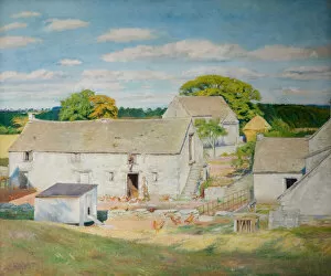 Chickens Gallery: Oakridge Farm - Late Summer, 1933. Creator: William Rothenstein