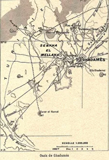 Libya Prints: Oasis de Ghadames; Le Nord-Est Africain, 1914. Creator: Unknown