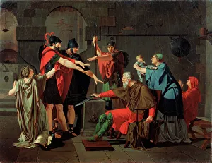 Duty Prints: The Oath of the Horatii, 1791. Artist: Armand Charles Caraffe
