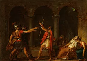 Horatius Gallery: The Oath of the Horatii (Study), 1784. Artist: David, Jacques Louis (1748-1825)
