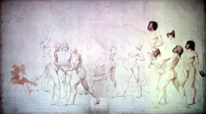 Swearing Prints: The Oath in the Tennis Court, 1791. Artist: Jacques Louis David