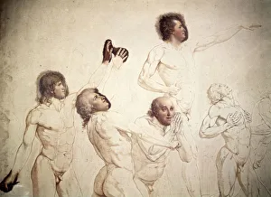 French Revolution 1789 1799 Prints: The Oath of the Tennis Court (unfinished), detail, 1791-1792. Artist: Jacques-Louis David