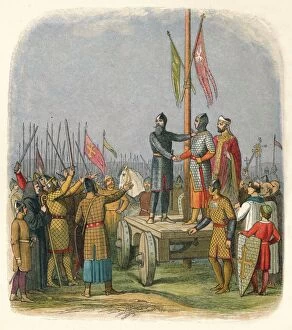 Oath Gallery: The oath of Walter l Espec, 1138 (1864). Artist: James William Edmund Doyle