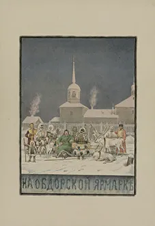 Reindeer Prints: At the Obdorsk market, 1862-1887. Creator: Mikhail Znamensky