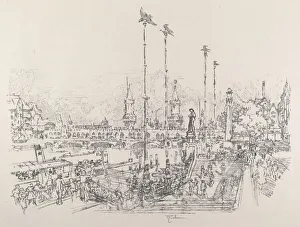 Oberbaum-Brucke, Berlin, 1921. Creator: Joseph Pennell