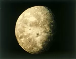 Oberon, moon of Uranus, from Voyager 2, 24 January 1986. Creator: NASA