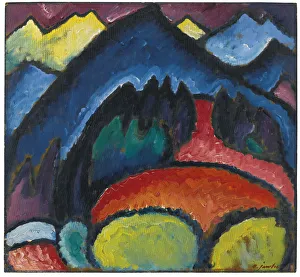 Oberstdorf Mountains, 1912. Artist: Javlensky, Alexei, von (1864-1941) Oberstdorf Mountains, 1912. Artist: Javlensky, Alexei, von (1864-1941)