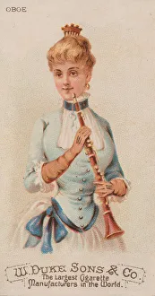 Schumacher And Prints: Oboe, from the Musical Instruments series (N82) for Duke brand cigarettes, 1888. 1888