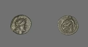 Wisdom Gallery: Obol (Coin) Depicting the Goddess Athena, 334 (or earlier)-302 BCE. Creator: Unknown