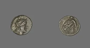 Wisdom Gallery: Obol (Coin) Depicting the Goddess Athena, 334 (or earlier)-302 BCE. Creator: Unknown
