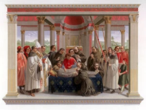 Ghirlandaio Gallery: Obsequies of St Francis, 1482-1485 (1870). Artist: Franz Kellerhoven