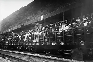 Railway Carriage Prints: Observation train, Po'keepsie, 1913. Creator: Bain News Service