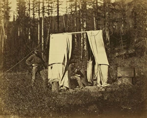 British Empire Collection: Observatory tent, N A [ie, North American] Boundary Commission, 1861. Creator: Unknown