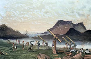 Eclipse Gallery: Observing a total solar eclipse, 1851 (1857)