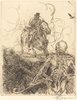 Besnard Albert Prints: The Obstacle (L obstacle), 1900. Creator: Paul Albert Besnard