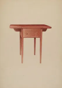 Ryder Albert Prints: Occasional Table, 1937. Creator: Albert Ryder