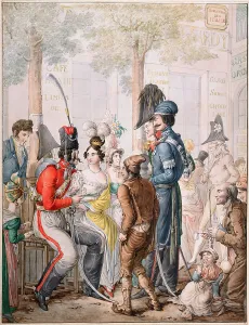 Bivouac Prints: Occupation russe à Paris (Russian Cossacks in Paris)