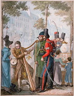 Bivouac Prints: Occupation russe à Paris (Russian Cossacks in Paris)