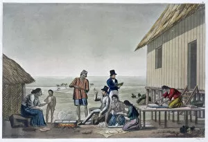 Baking Gallery: Occupations of the Agagna people, Mariana Islands, c1820-1839