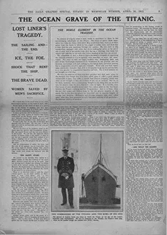 Shipwreck Prints: The Ocean Grave of the Titanic, and photograph of Captain Edward Smith, April 20, 1912