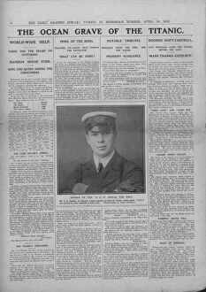 The Ocean Grave of the Titanic, and photograph of Jack Phillips, April 20, 1912