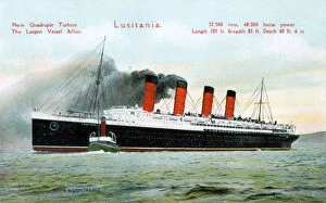 Images Dated 20th March 2007: Ocean liner RMS Lusitania, 20th century