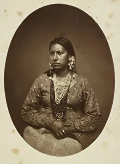 Beads Prints: Oceti Sakowin Oyate Woman, 1860-1880. Creator: HH Whitney