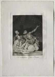 Ochenta Caprichos: When Day Breaks We Will Be Off, 1793-1798. Creator: Francisco de Goya (Spanish