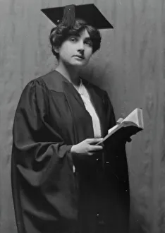 Mortar Board Prints: Ochs, Miss, portrait photograph, 1913. Creator: Arnold Genthe
