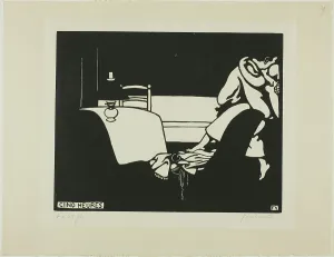Intimacy Prints: Five O'Clock, plate seven from Intimacies, 1898. Creator: Félix Vallotton