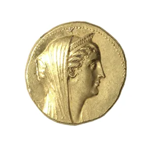 Ptolemaic Period Collection: Octadrachm (Coin) Portraying Queen Arsinoe II, After 270 BCE
