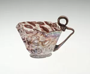 Millefiori Collection: Octagonal Cup with Handle, Venice, 19th century. Creator: Unknown