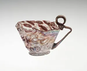 Millefiori Collection: Octagonal Cup with Handle, Venice, 19th century. Creator: Unknown