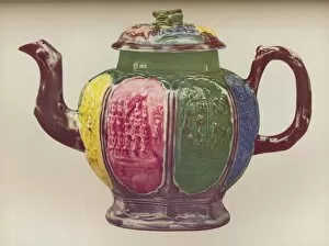 An Octagonal Salt-Glaze Teapot, c1770