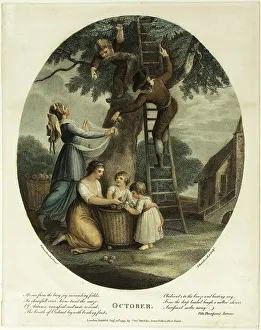 October Prints: October, August 30, 1793. Creator: Francesco Bartolozzi