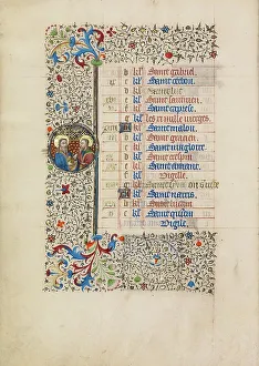 Workshop Of The Bedford Master Prints: October Calendar Page: Saints Simon and Jude; Book of Hours