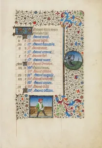 Seed Prints: October Calendar Page: Sowing: Scorpio; Book of Hours