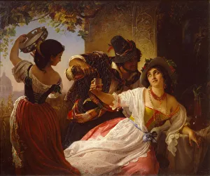Carnival Prints: October Celebration in Rome, 1851. Artist: Orlov, Pimen Nikitich (1812-1863)