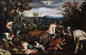October (from the series The Seasons'), late 16th or early 17th century. Artist: Leandro Bassano