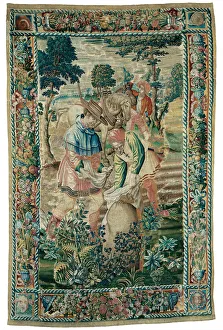 Seed Prints: October from The Medallion Months, Flanders, 1525 / 50. Creator: Unknown