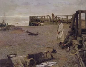 Tying Prints: An October Morning, 1885. Artist: Walter Frederick Osborne