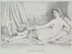 Jean Auguste Dominique Ingres French Prints: Odalisque, 1825. Creator: Jean-Auguste-Dominique Ingres (French, 1780-1867)