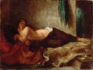 Serraglio Prints: An odalisque, ca. 1849. Creator: Delacroix, Eugene (1798-1863)