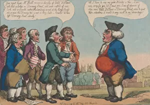 John Bull Collection: Odd Fellows from Downing Street Complaining to John Bull, June 4, 1808. June 4, 1808