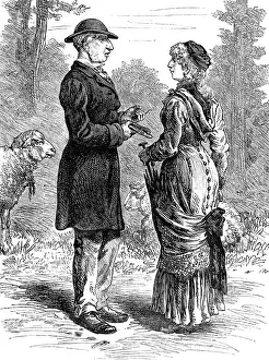 Play On Words Prints: Odd Sketches at the Zoological Gardens: Wool-Gatherers, 1881. Creator: Unknown