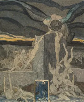 Dante Prints: Ode to Dante, 1920. Creator: Bayros, Franz von (1866-1924)